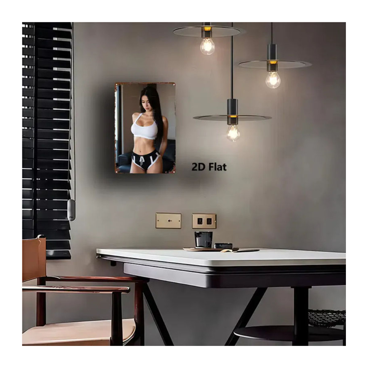 Metallschild HELLOYOUNG Sexy Sports Girl Wanddekoration mehrfarbig B: 30,48 cm x H: 30,48 cm - Bild 3