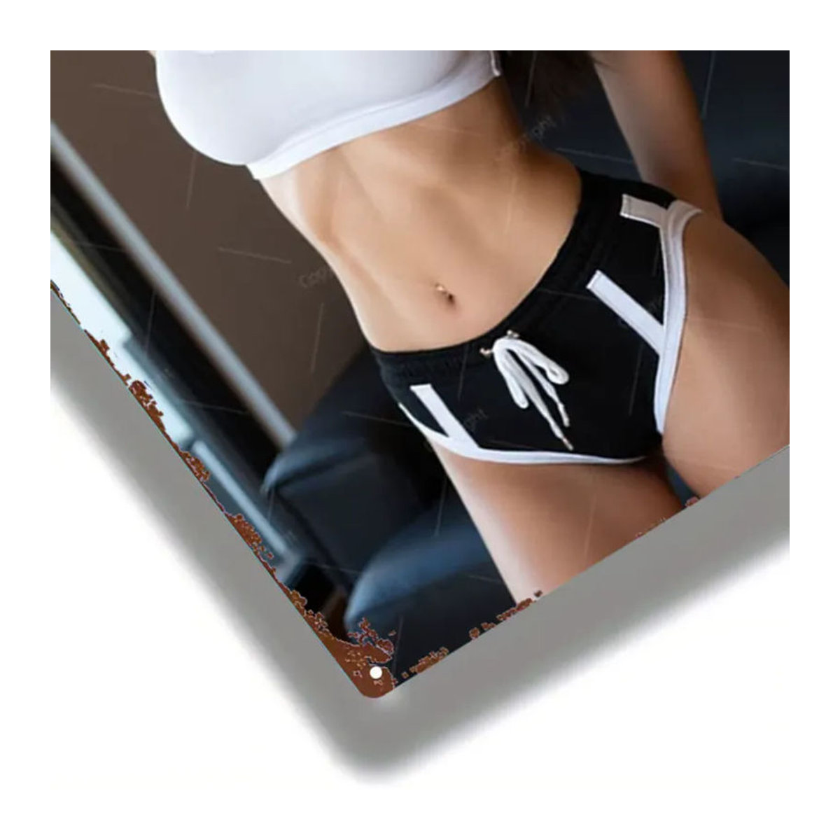 Metallschild HELLOYOUNG Sexy Sports Girl Wanddekoration mehrfarbig B: 30,48 cm x H: 30,48 cm - Bild 4