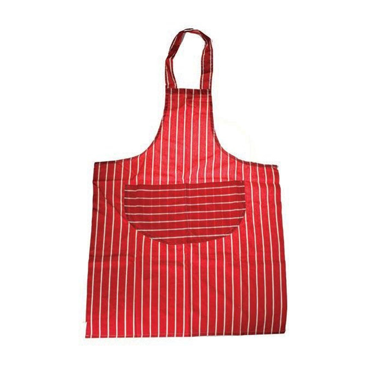 Metzgerstreifen Schürze von Universal Textiles in Rot, One Size - Bild 1