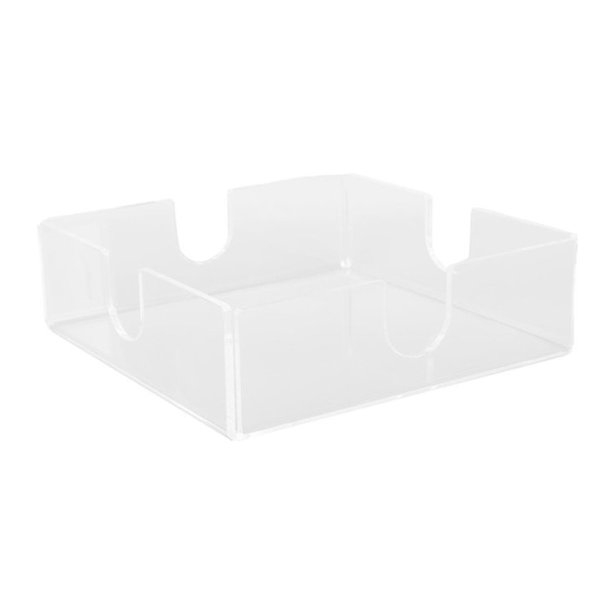 mfySpace Acryl-Serviettenhalter quadratisch in transparentem Design für Tisch, Küche, Restaurant und Bar - Bild 1