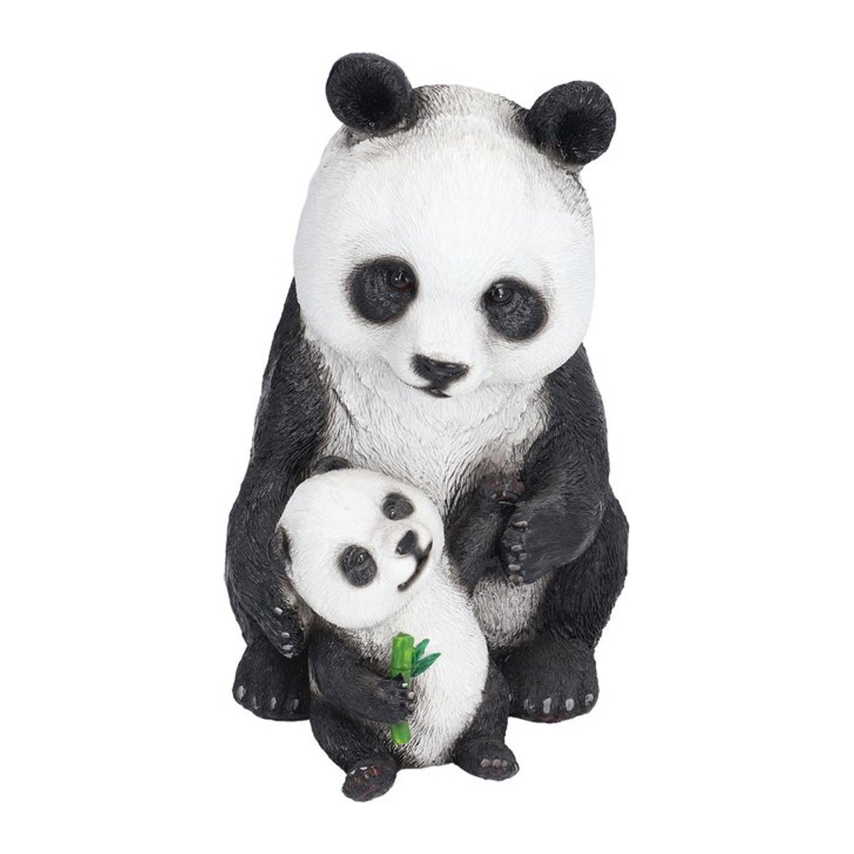 mfySpace Panda-Ornamente aus Kunstharz in Schwarz-Weiß für Garten und Schreibtisch - Bild 1