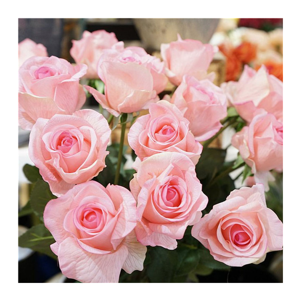 MHONTILY Set aus 3 künstlichen Rosen als Einzelzweige in Rot und Rosa für deine Dekoration - Bild 1