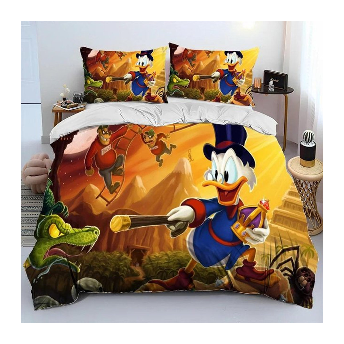 Mickey Maus und Donald Duck Bettwäsche Set mit Steppdecke und Kissenbezug für Kinder und Erwachsene B/H: 135 x 200 cm - Bild 1