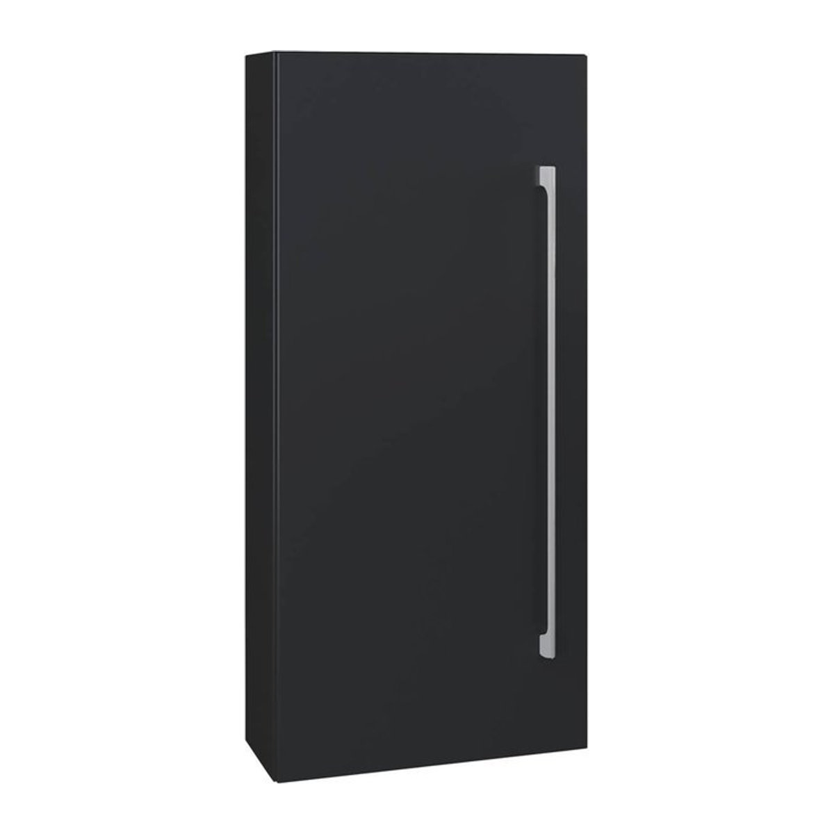 Midischrank Badinos Badezimmerschrank in Schwarz und Alu-Optik aus Metall mit Drehtüren B/H/T: 33 x 75 x 22 cm - Bild 1