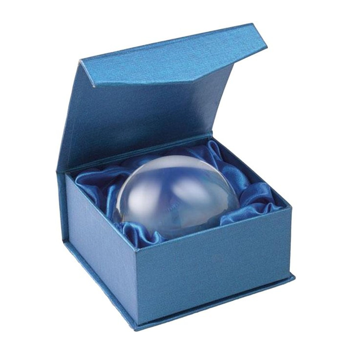 MidOcean Ovaler Briefbeschwerer aus Soda-Kalk-Glas in Transparent Weiß - Bild 1