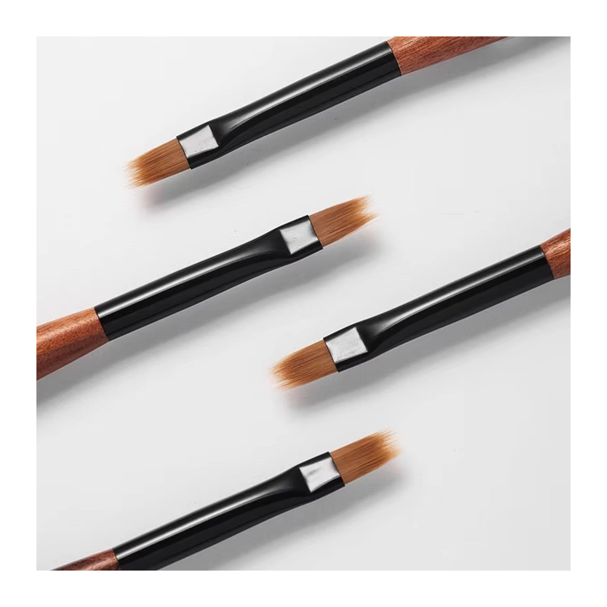 Mifanxi Nagelmalstift mit rundem Holzgriff für Ombre- und Farbverlauf-Designs in Braun - Bild 4