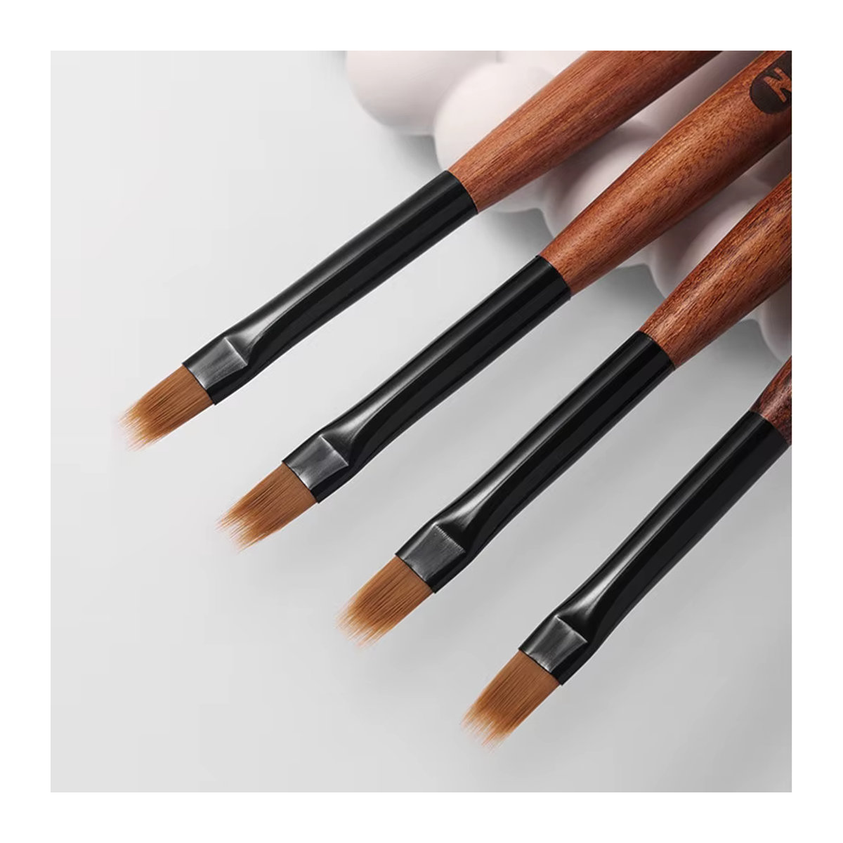 Mifanxi Nagelmalstift mit rundem Holzgriff für Ombre- und Farbverlauf-Designs in Braun - Bild 5