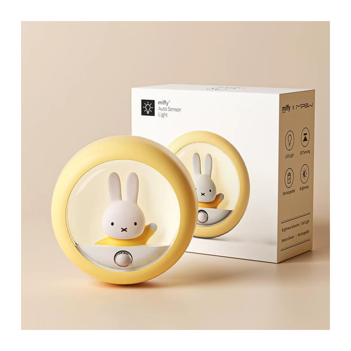 Miffy Rabbit Smart LED Nachtlicht mit Lichtsensor für Schlafzimmer und Nachttisch - Bild 4