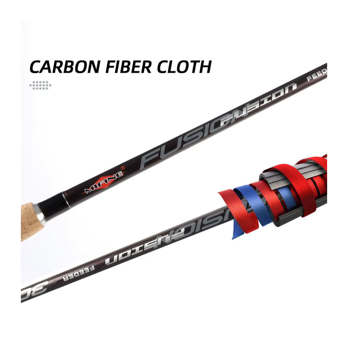 Mifine Fusion Feeder Rod Angelrute mit 3 Spitzen, Schwarz, Wurfgewicht 60-120g - Bild 3
