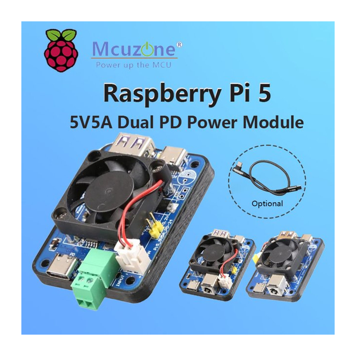 MiiBestOD Raspberry Pi 5 Dual PD Power Modul 5V5A in Schwarz - Bild 1