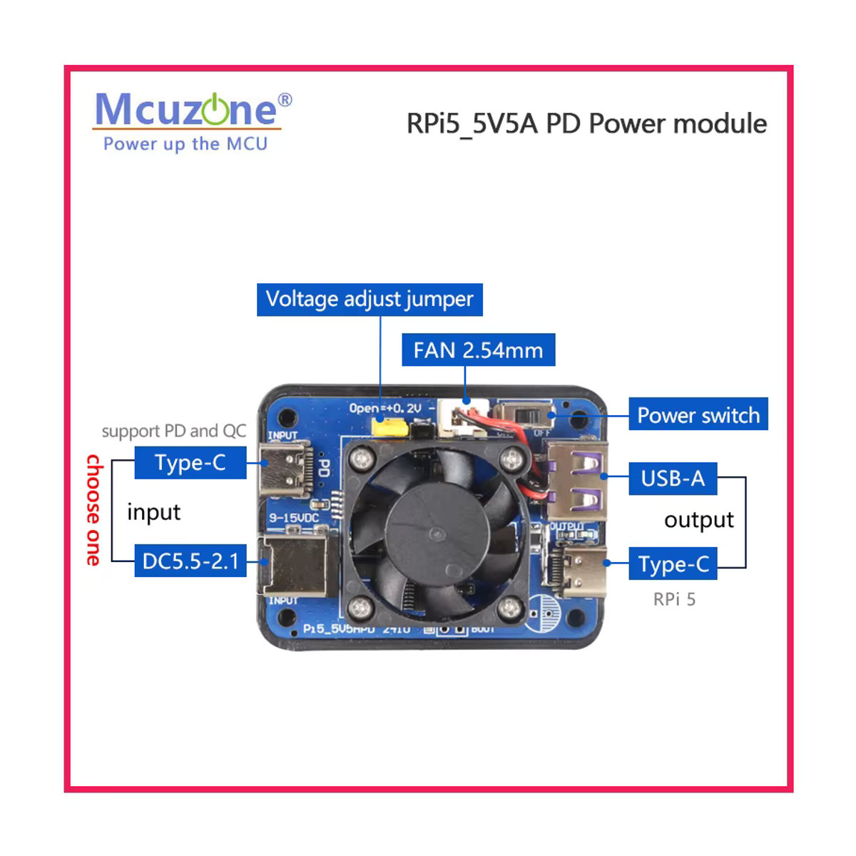 MiiBestOD Raspberry Pi 5 Dual PD Power Modul 5V5A in Schwarz - Bild 2