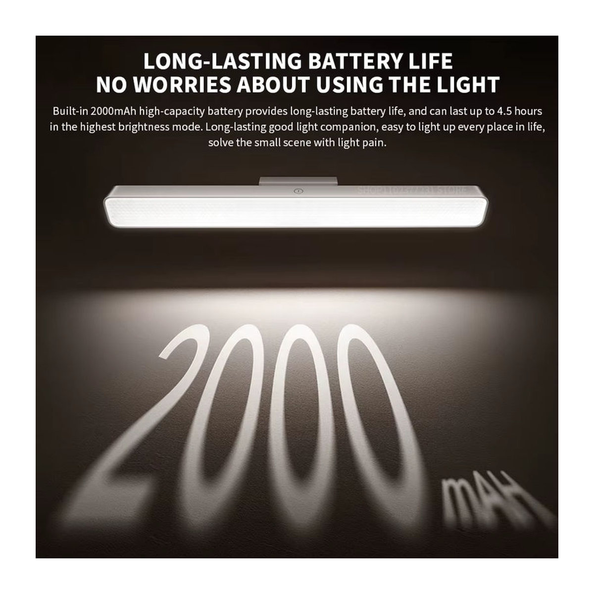 MIJIA Magnetische Leselampe mit verlängertem Lampenkopf, minimalistisches Design, 36 cm, Ra90, 2000mAh, 150lm, 3 Stufen dimmbar - Bild 2