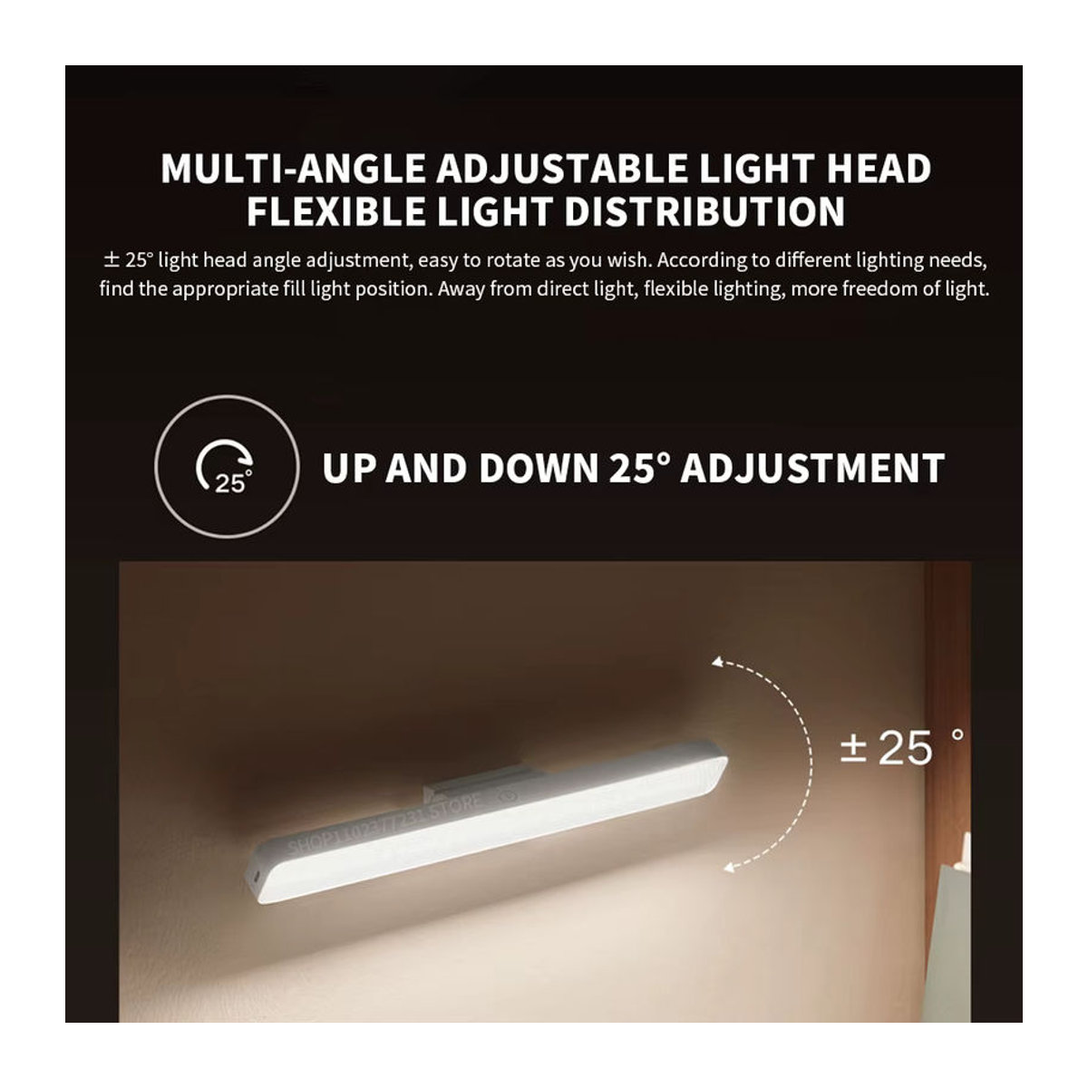 MIJIA Magnetische Leselampe mit verlängertem Lampenkopf, minimalistisches Design, 36 cm, Ra90, 2000mAh, 150lm, 3 Stufen dimmbar - Bild 3