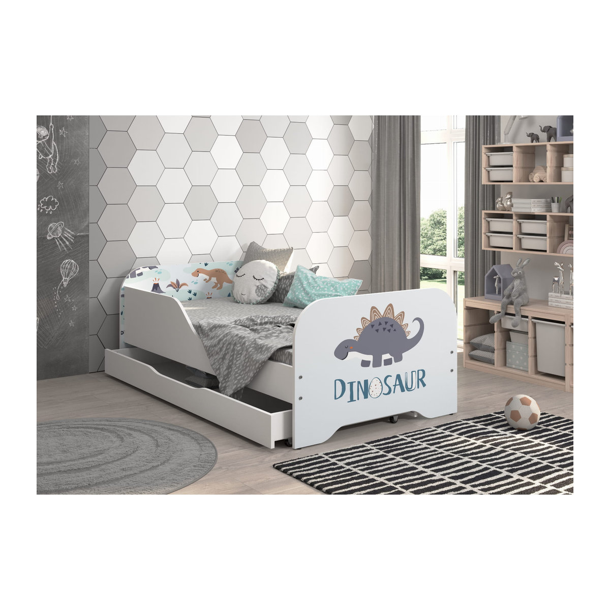 MIKI Kinderbett Stegosaurus B/T: 140 x 70 cm, H: 65 cm - Bild 2