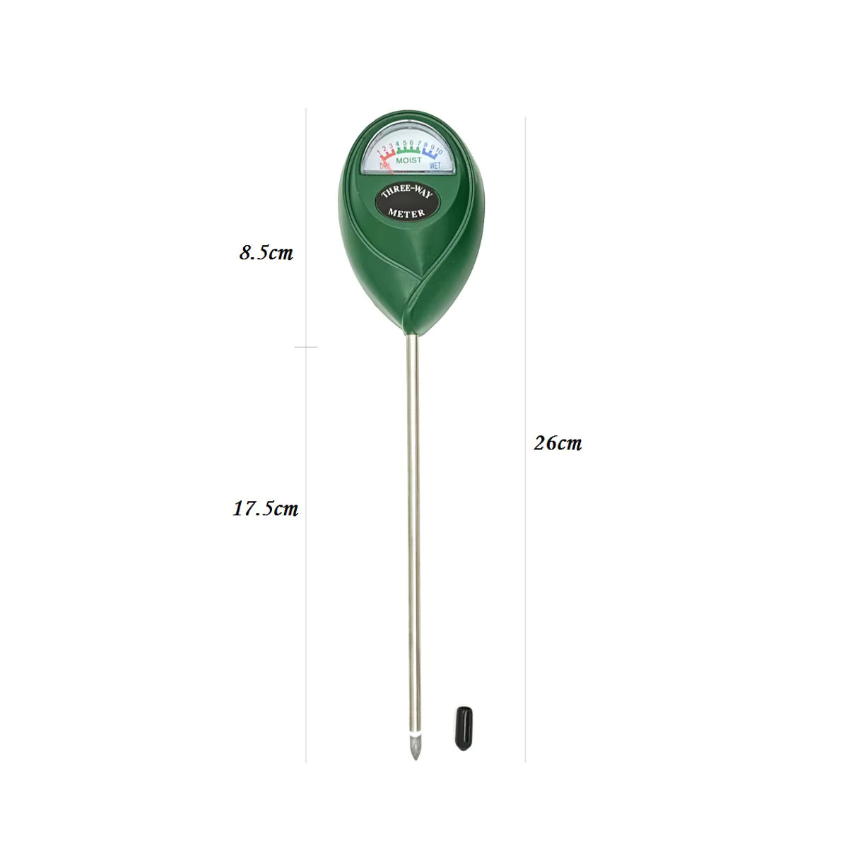Milaike Bodenfeuchtesensor als Bodenfeuchtemesser und Humidometer für Pflanzen, Blumen und Gemüse zur optimalen Bewässerung im Garten und Gewächshaus - Bild 2