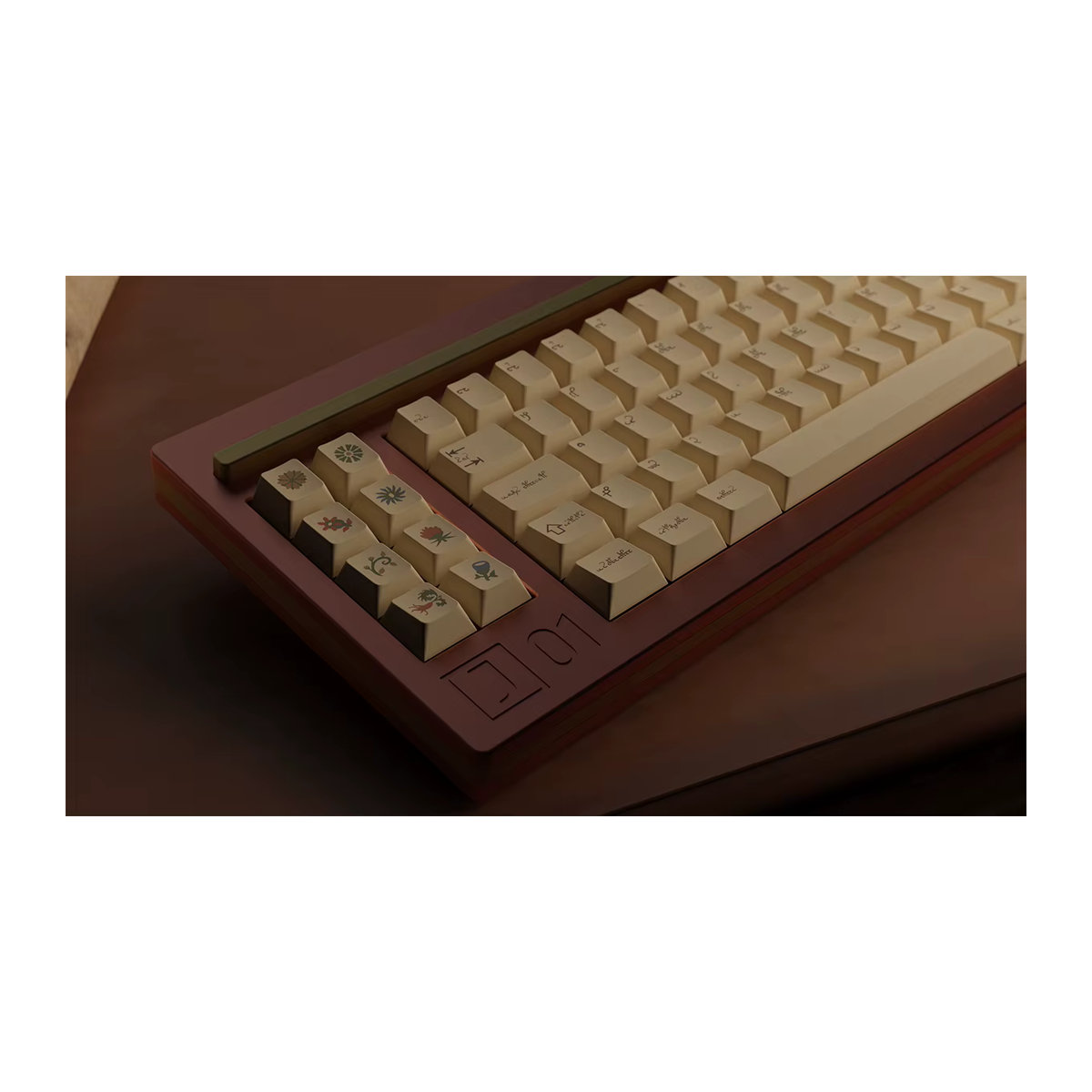 Milky Way MW Voynich PBT Keycaps Sub Cherry Profil Mods Kit Alpha Kit für mechanische Tastaturen, mehrfarbig - Bild 2