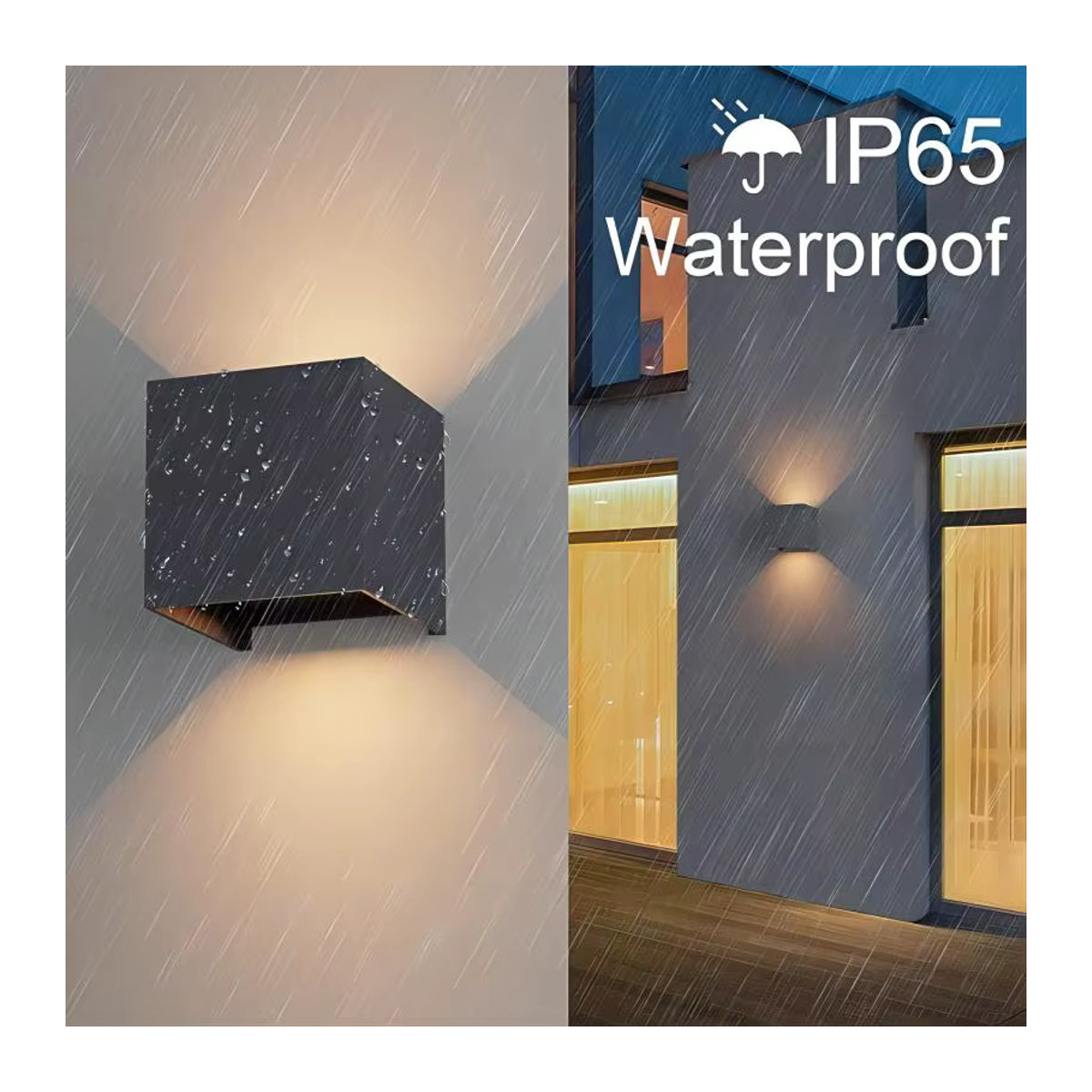 MING&BEN Moderne LED-Außenleuchte in Schwarz, IP65 wasserdicht, 7 W, verstellbarer Winkel für Garten und Landschaft - Bild 2