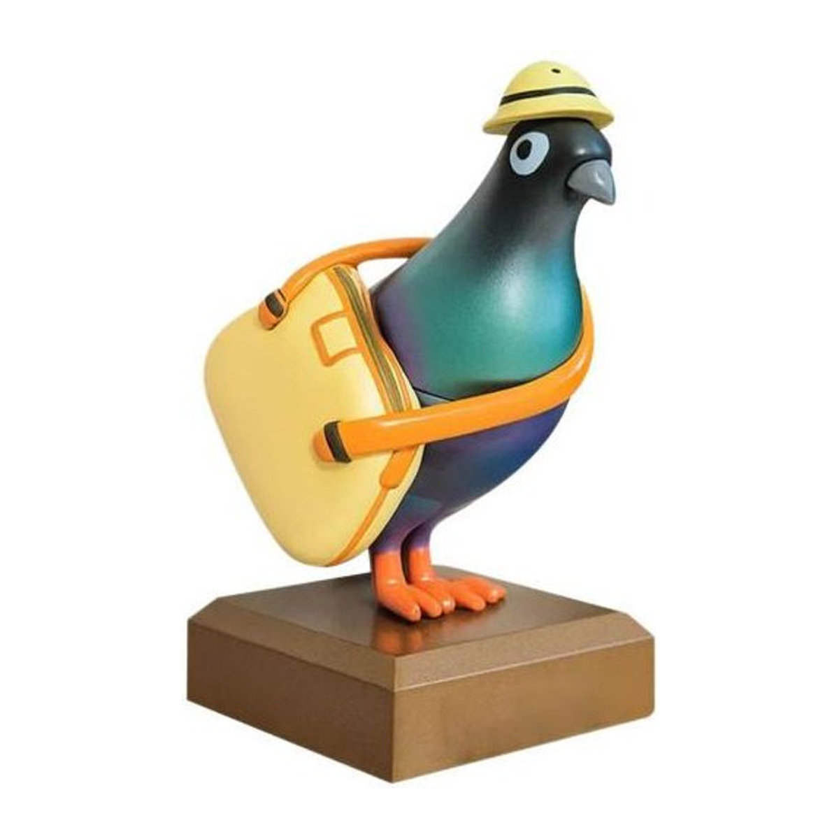 Mini Brieftaube Figur aus Kunstharz als Schreibtischdeko und Ornament in Mehrfarbig - Bild 1