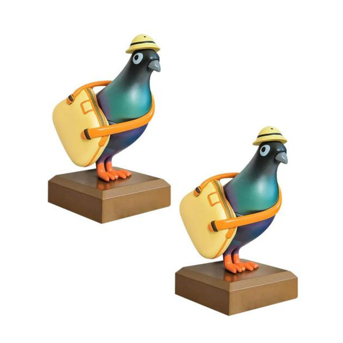 Mini Brieftaube Figur aus Kunstharz als Schreibtischdeko und Ornament in Mehrfarbig - Bild 6