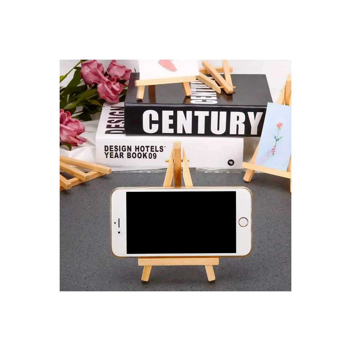 Mini-Künstler-Staffelei aus Holz von XD-TOPQC, faltbarer Tischständer mit verstellbarem Halter für Gemälde und Hochzeitskarten - Bild 3