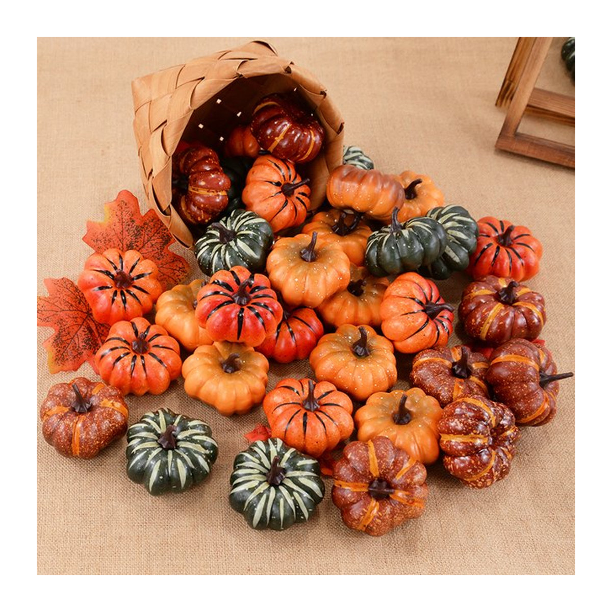 Mini Künstliche Kürbisse als Halloween und Thanksgiving Dekoration für dein Zuhause - Bild 1