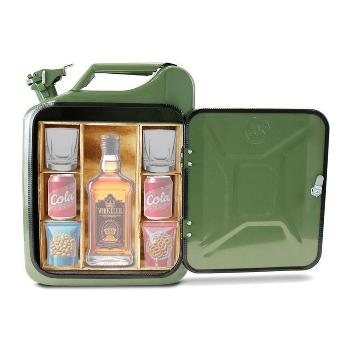 Minibar MF1 Divit in Design-Benzinkanister Optik, Farbe Grün, B/T/H: 47,0 x 36,0 x 47,0 cm - Bild 1