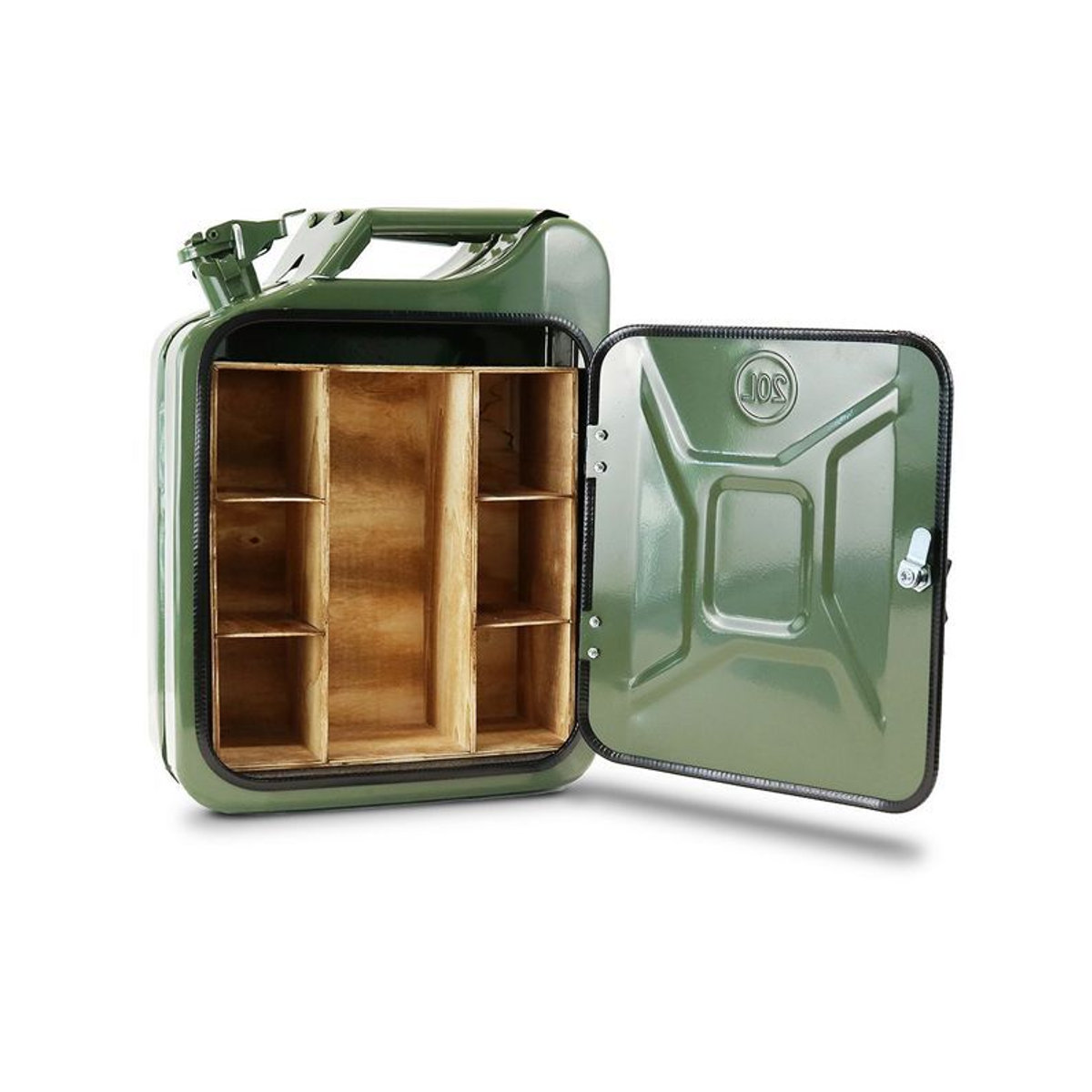 Minibar MF1 Divit in Design-Benzinkanister Optik, Farbe Grün, B/T/H: 47,0 x 36,0 x 47,0 cm - Bild 2