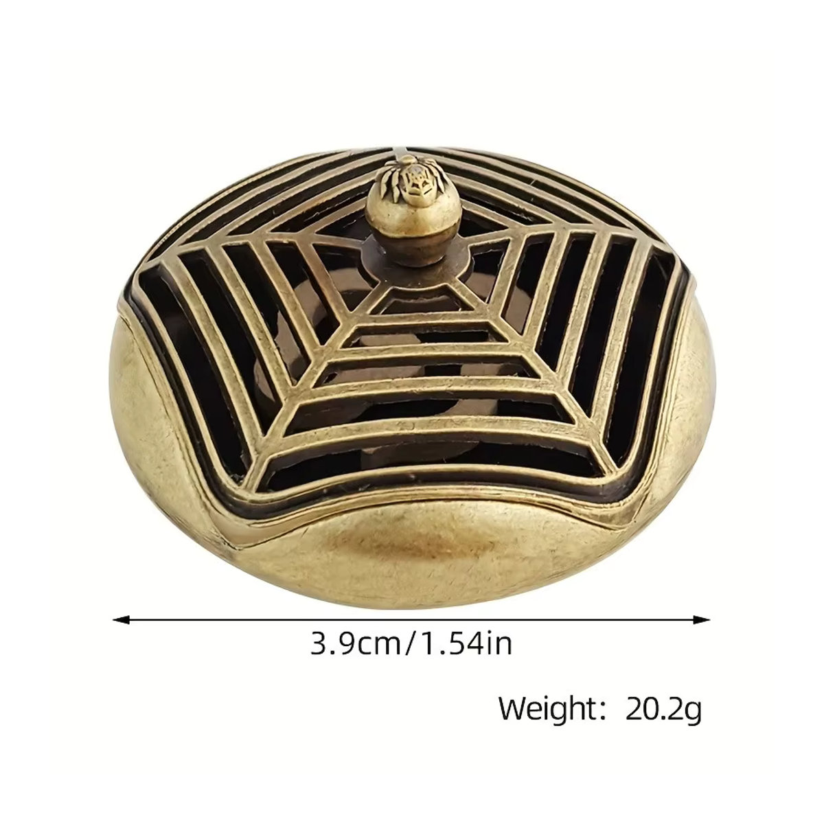 MINIDEAL Messing-Räuchergefäß in Bronze mit Sternenmuster und Mesh-Sieb für die Aromatherapie - Bild 4