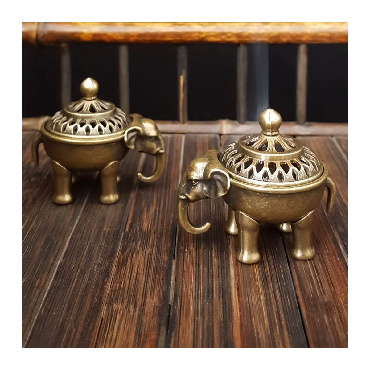 MINIDEAL Mini Elefanten Weihrauchbrenner als kreatives Desktop-Ornament zur Dekoration für dein Zuhause - Bild 2