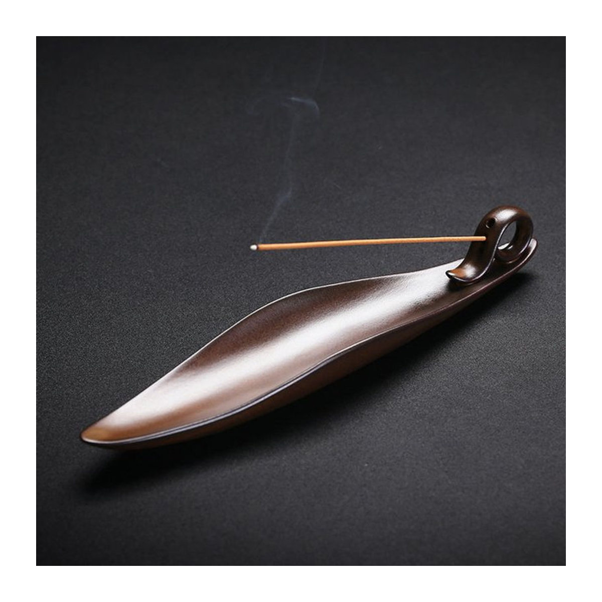 MINIDEAL Räucherstäbchenhalter aus Keramik in Braun für Zen-Yoga und Aromatherapie - Bild 1