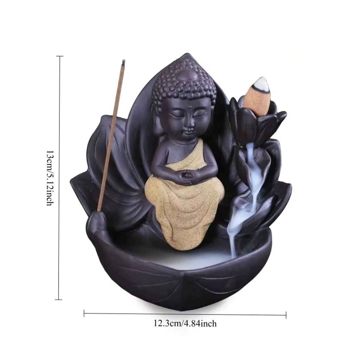 MINIDEAL Räucherstäbchenhalter Guanyin Lotus Base aus Keramik - Bild 3
