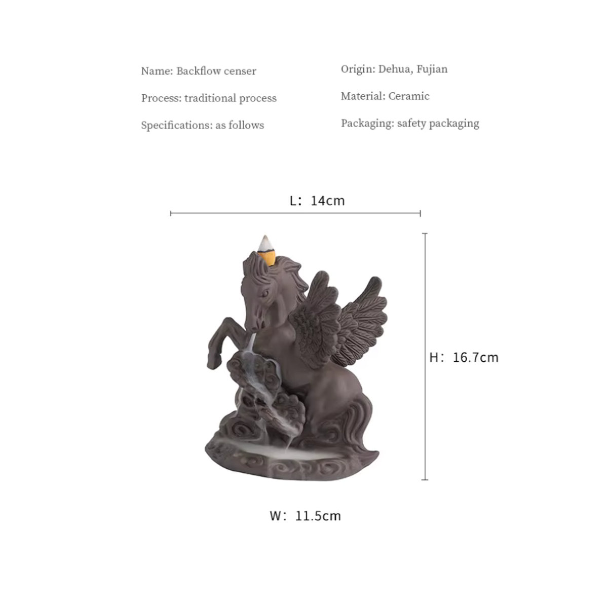 MINIDEAL Wasserfall Weihrauchbrenner aus Keramik in Lila mit orientalischem Design - Bild 5