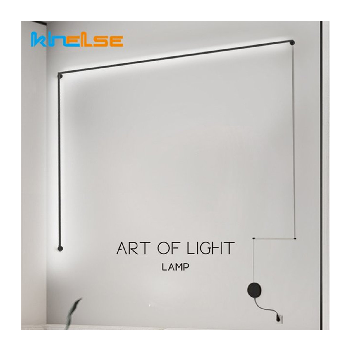 Minimalistische Khelse Linear LED Wandlampe in Schwarz als dekorative Lichtleiste für dein Wohnzimmer - Bild 1