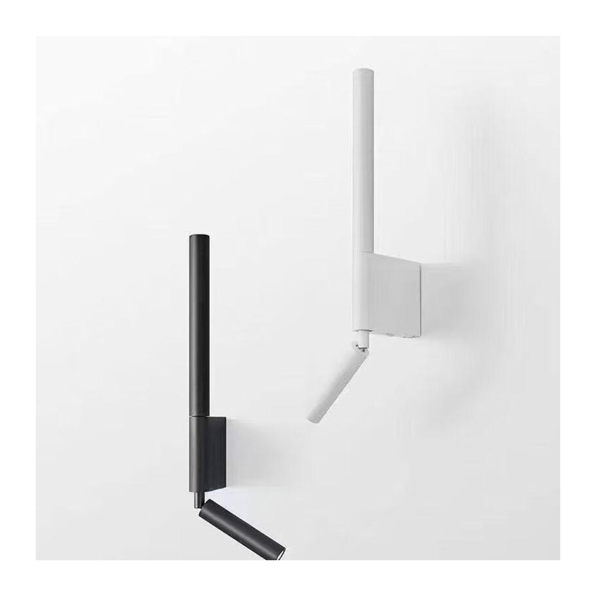Minimalistische moderne LED Wandlampe in Weiß mit warmweißem Licht und verstellbarem Drehmechanismus - Bild 1