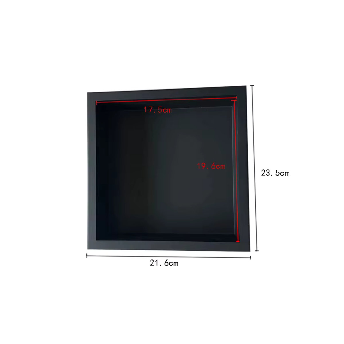 Minimalistischer Badezimmer-Wandschrank aus Metall in Schwarz von MAIJIESHENG als integrierter Nischenschrank für das Hotel oder WC - Bild 3