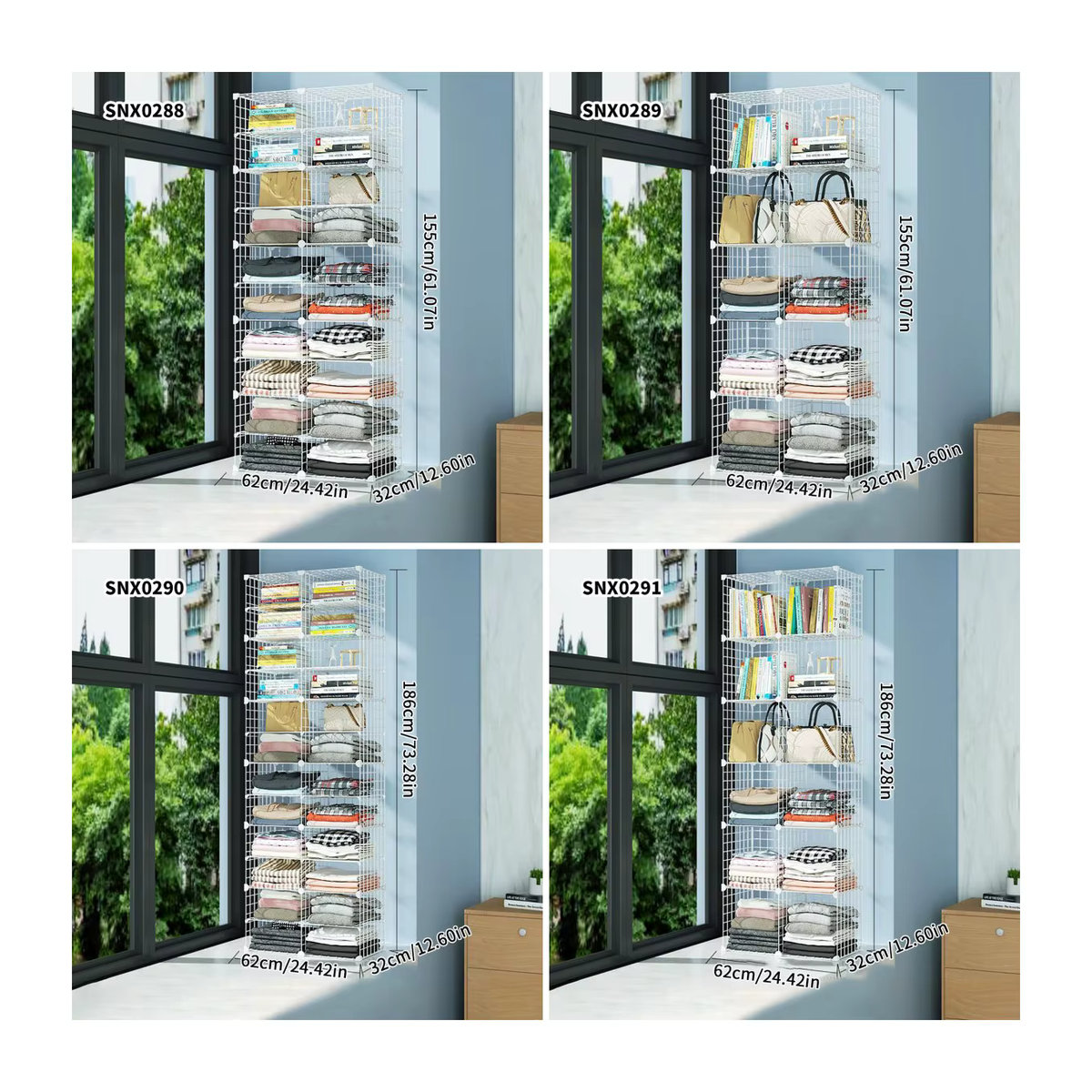 Minimalistisches Bücherregal aus Metall in Weiß als multifunktionale Aufbewahrungslösung für Fenster und Balkon - Bild 3