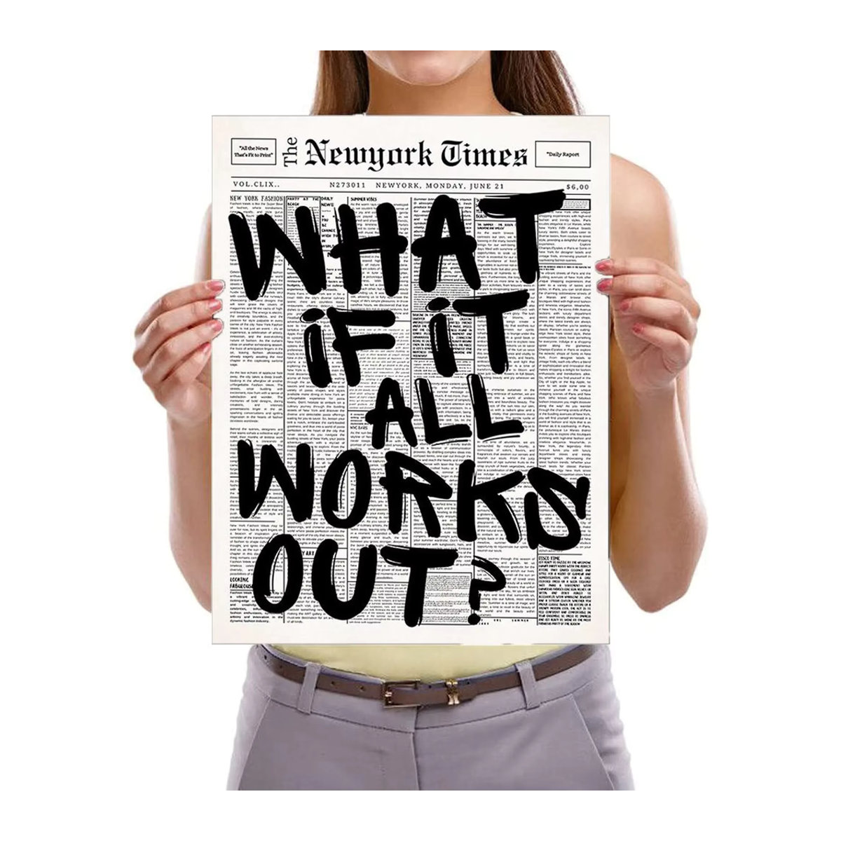 Minimalistisches Leinwand-Wandbild mit positivem Zitat in Weiß, Typografie-Poster im Hochformat für die Wandmontage - Bild 6