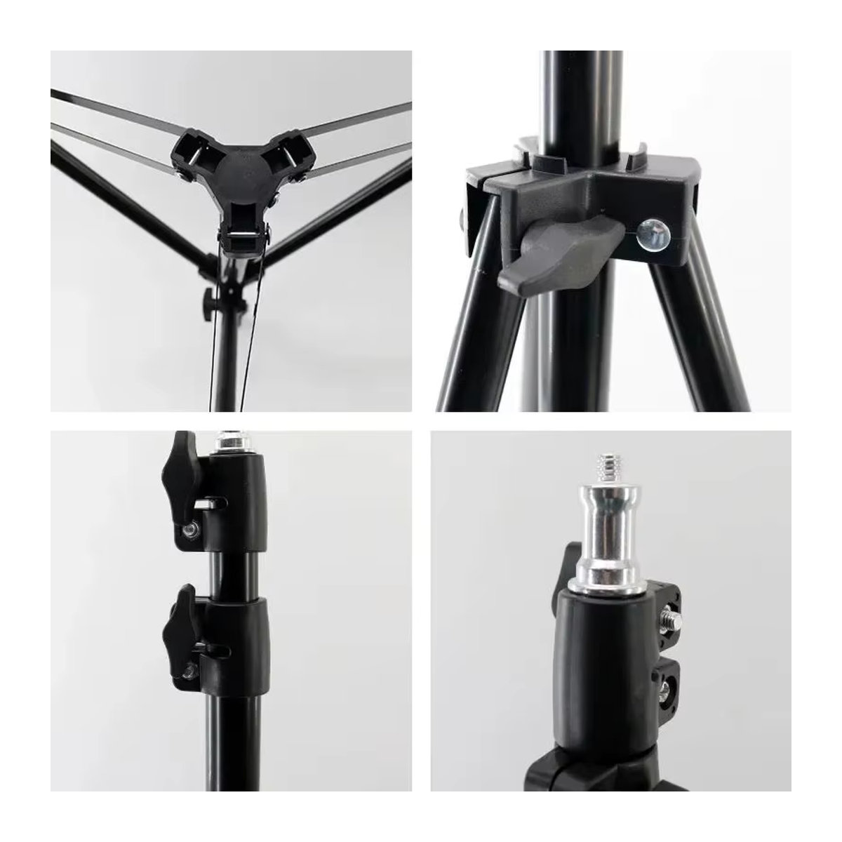 Minimalistisches Metallstativ in Schwarz als universelle Projektorhalterung aus Aluminiumlegierung, höhenverstellbar von 1,1 m bis 2,1 m, für Live-Telefone - Bild 2
