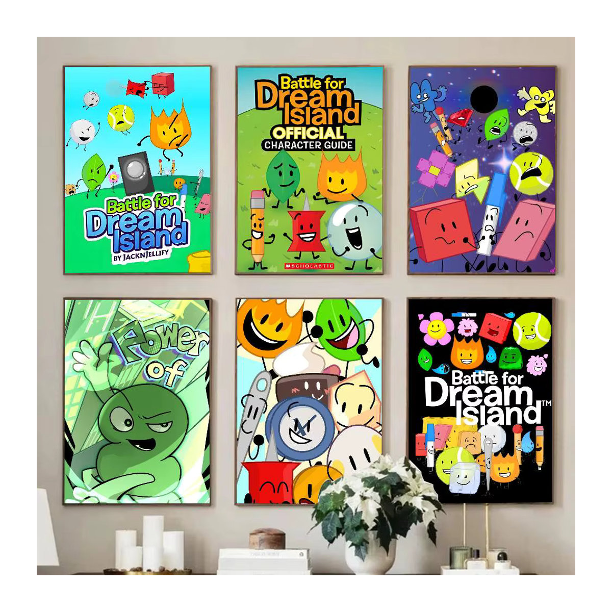 MINISO Battle For Dream Island Poster Sticker, wasserfester Wandaufkleber für Wohnzimmer und Schlafzimmer, mehrfarbig, rechteckig - Bild 2