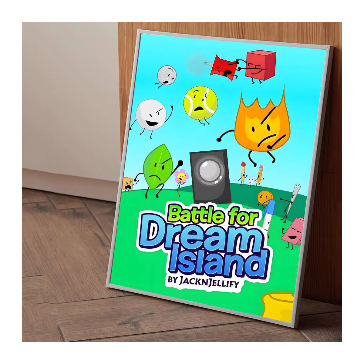 MINISO Battle For Dream Island Poster Sticker, wasserfester Wandaufkleber für Wohnzimmer und Schlafzimmer, mehrfarbig, rechteckig - Bild 5