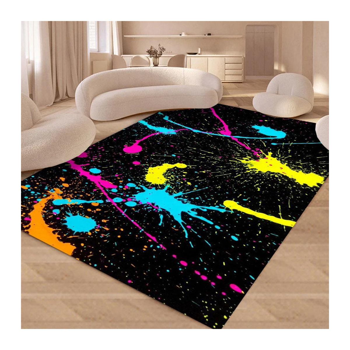 Miniso Disney Graffiti Teppich Multicolor B/T: 120 x 80 cm - Bild 1