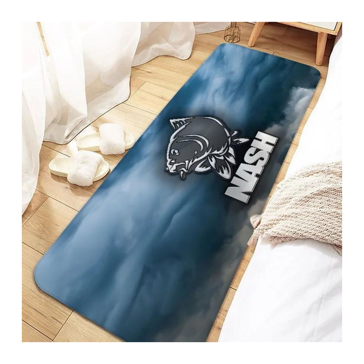 MINISO Druckteppich Nash Fishing Logo Rutschfeste Waschbare Fußmatte B/T: 80 x 50 cm - Bild 1