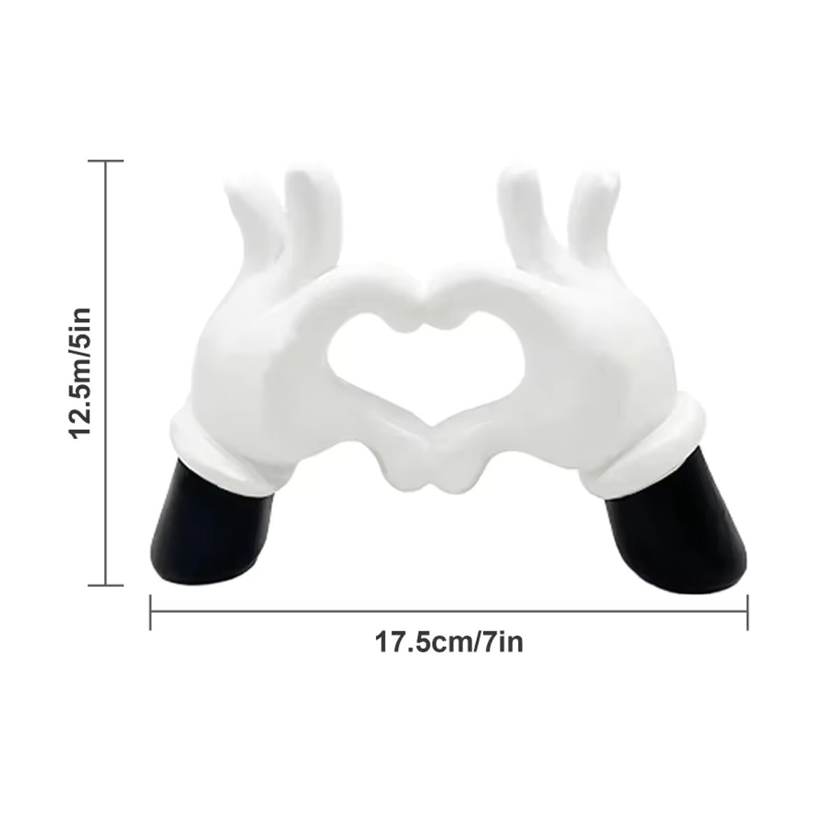 MINISO Mickey Mouse Skulptur aus Kunstharz in Weiß als moderne Deko-Figur für dein Wohnzimmer oder deinen Schreibtisch - Bild 2