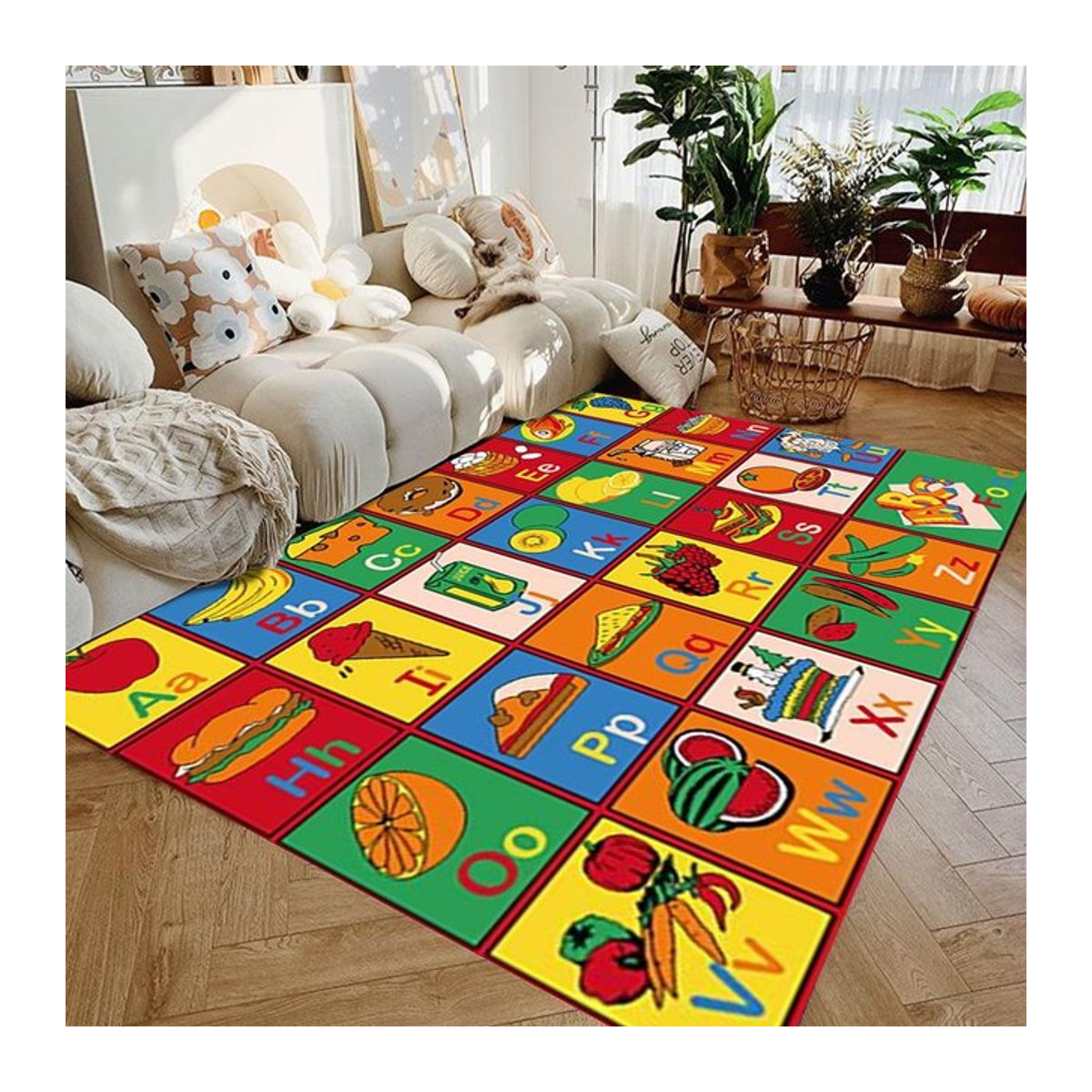 Miniso Pädagogische Spielmatte mit Tier- und Zahlenmuster in Multicolor, B/T: 80 x 50 cm - Bild 1