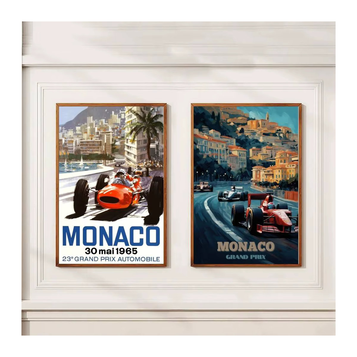 MINISO Vintage Monaco Prix F1 Racing Poster Aufkleber, wasserfester Wandkunst-Druck für Wohnzimmer und Schlafzimmer, mehrfarbig, rechteckig - Bild 4