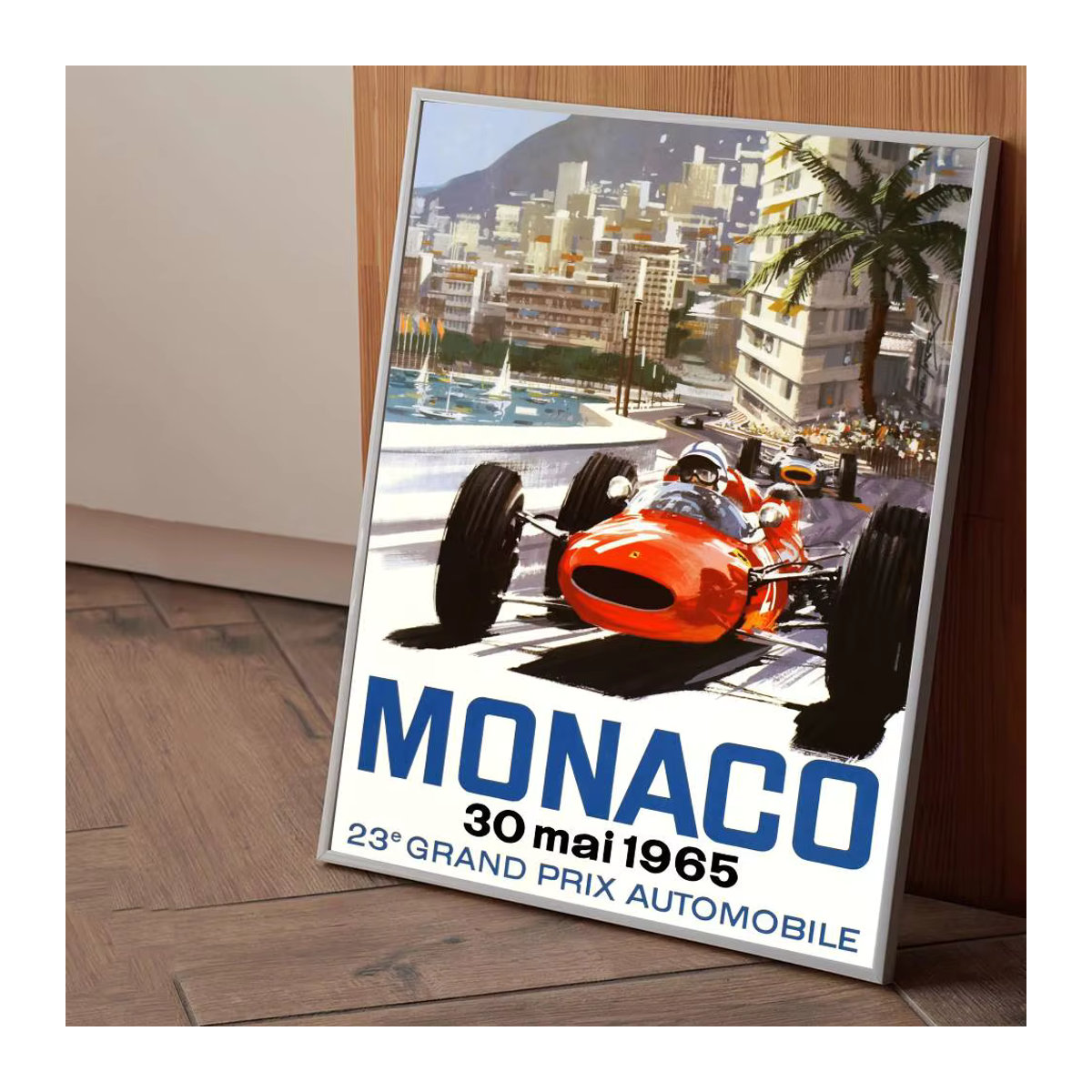 MINISO Vintage Monaco Prix F1 Racing Poster Aufkleber, wasserfester Wandkunst-Druck für Wohnzimmer und Schlafzimmer, mehrfarbig, rechteckig - Bild 6