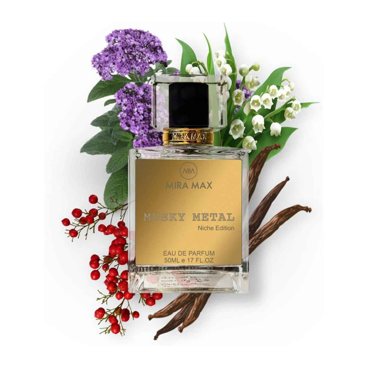 Mira Max Musky Metal Eau de Parfum Unisex 50 ml - Bild 1
