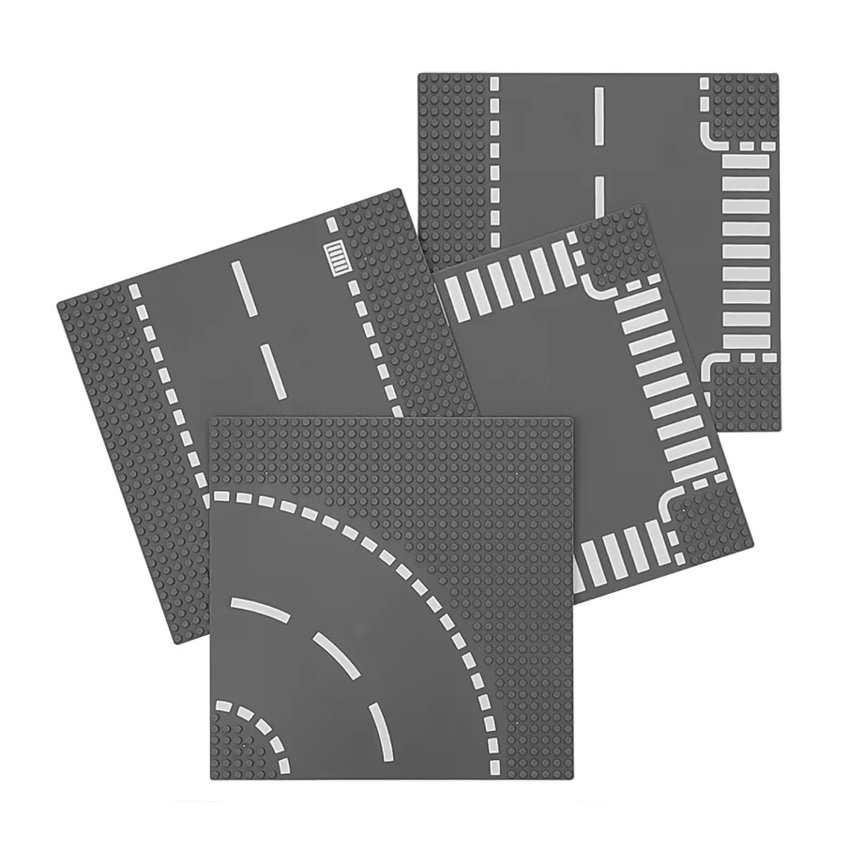 Mitty 4er-Set Bausteine Grundplatten für Stadtverkehr und Autobahn, mehrfarbig, Kunststoff, B/B: 25,5 x 25,5 cm - Bild 2