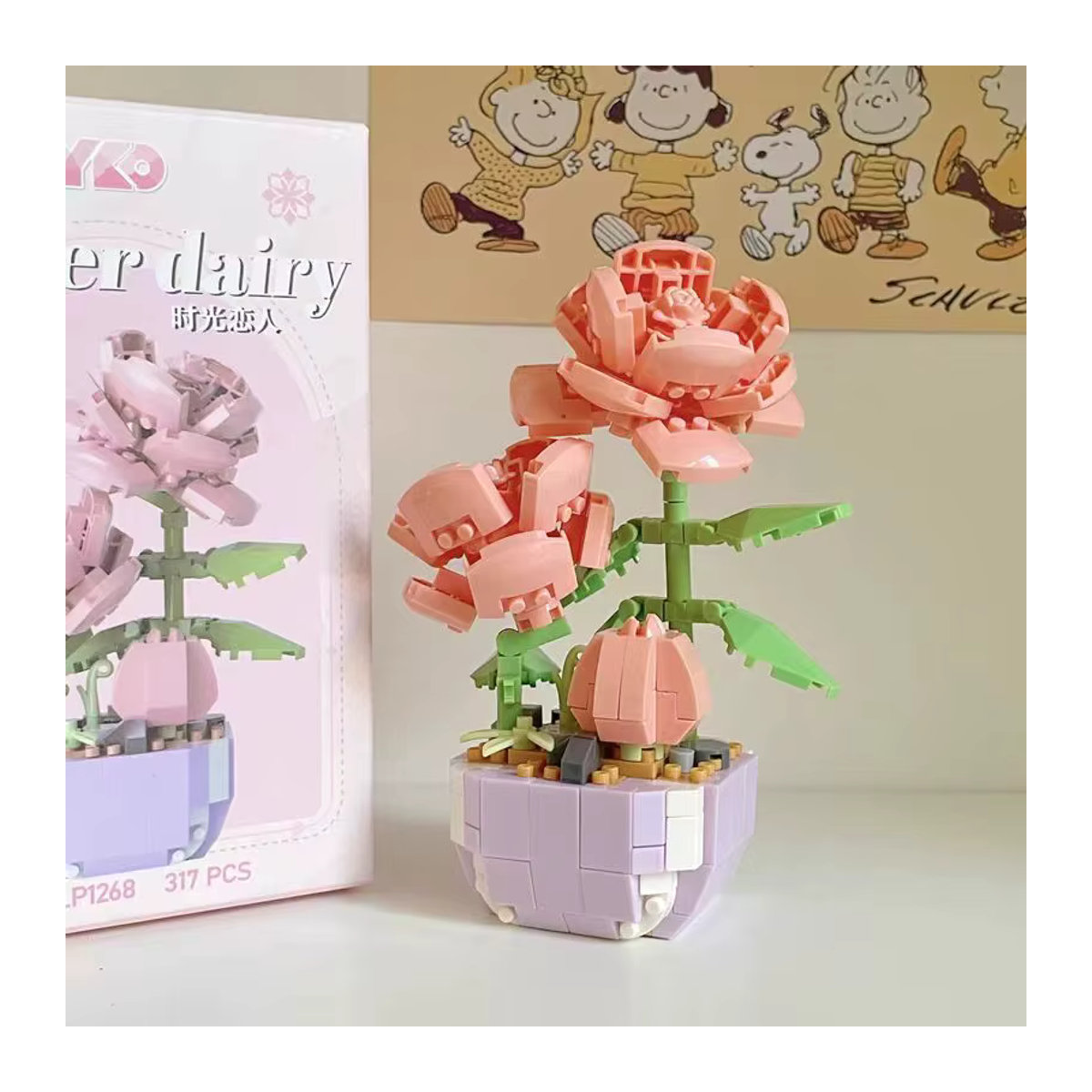 Mitty DIY-Baustein Blumentopf als Hängekorb in Rosa für Kinder - Bild 2