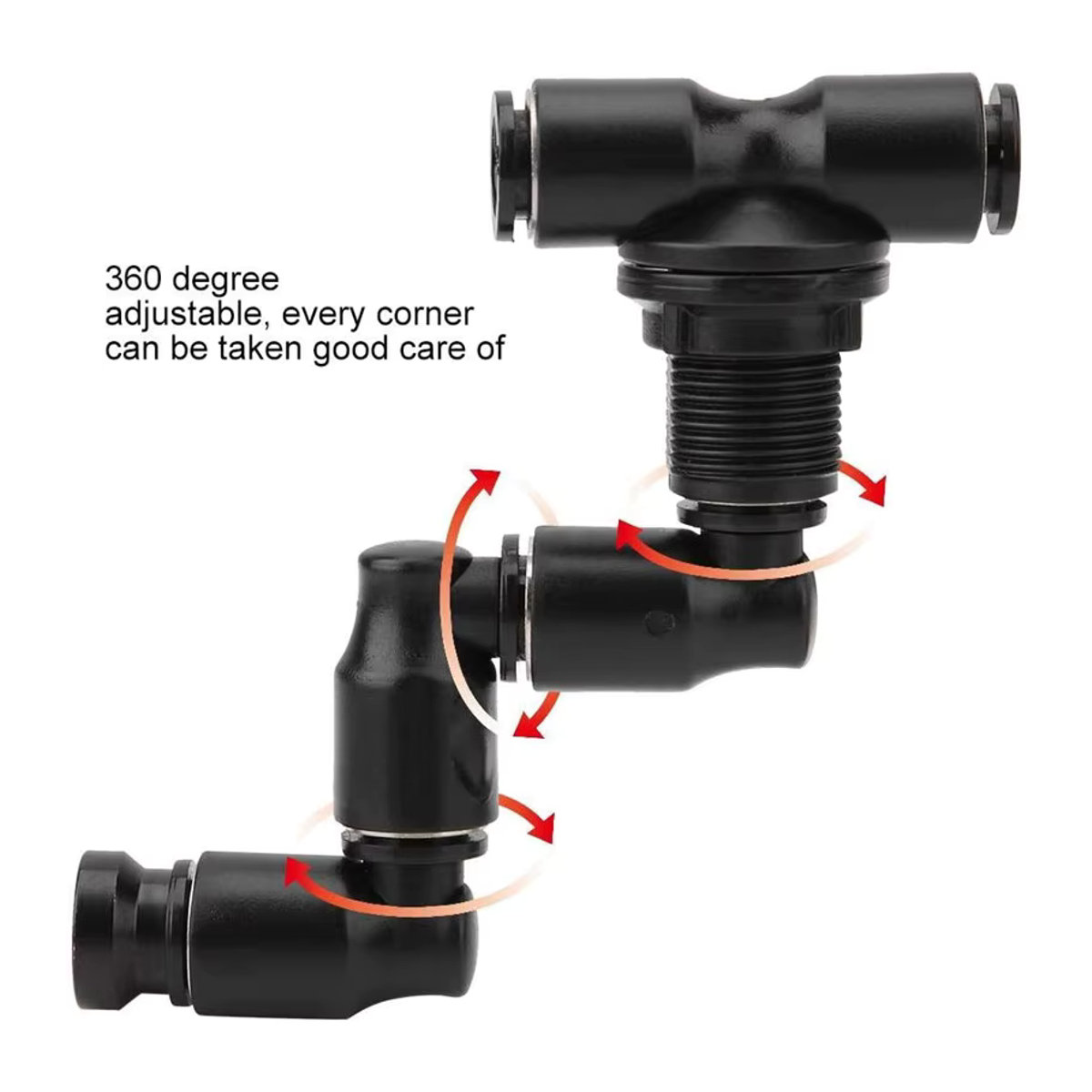 MIUS Smart Reptiles Fogger Mist Sprinkler 360 Grad drehbare Sprühdüse für Garten und Gewächshaus zur Bewässerung und Kühlung - Bild 3
